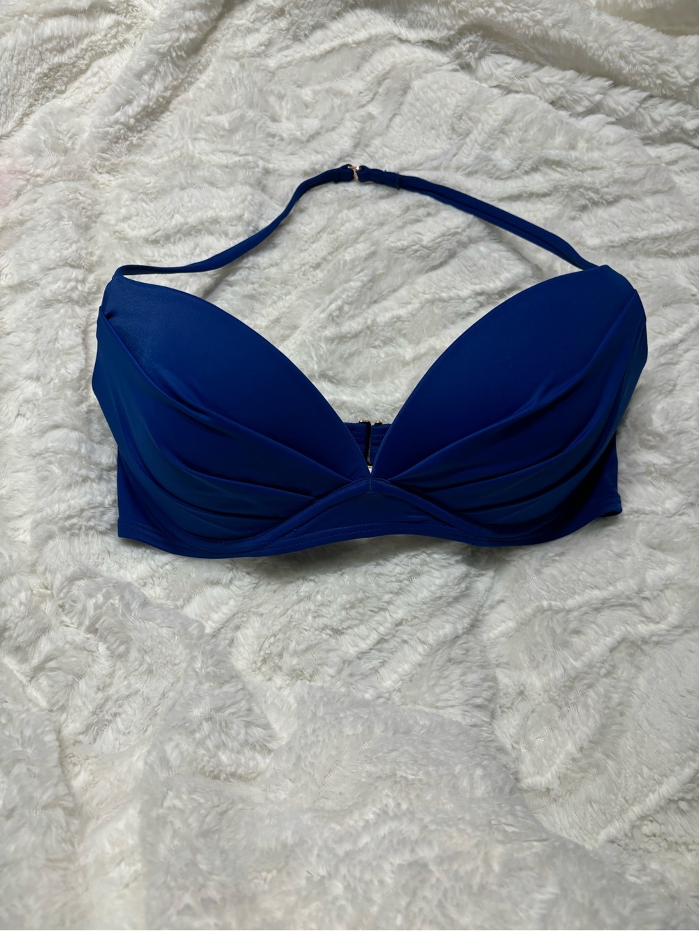 Victoria’s Secret Blue The Angel Convertible Swim Bra Top Size 32DD Halter